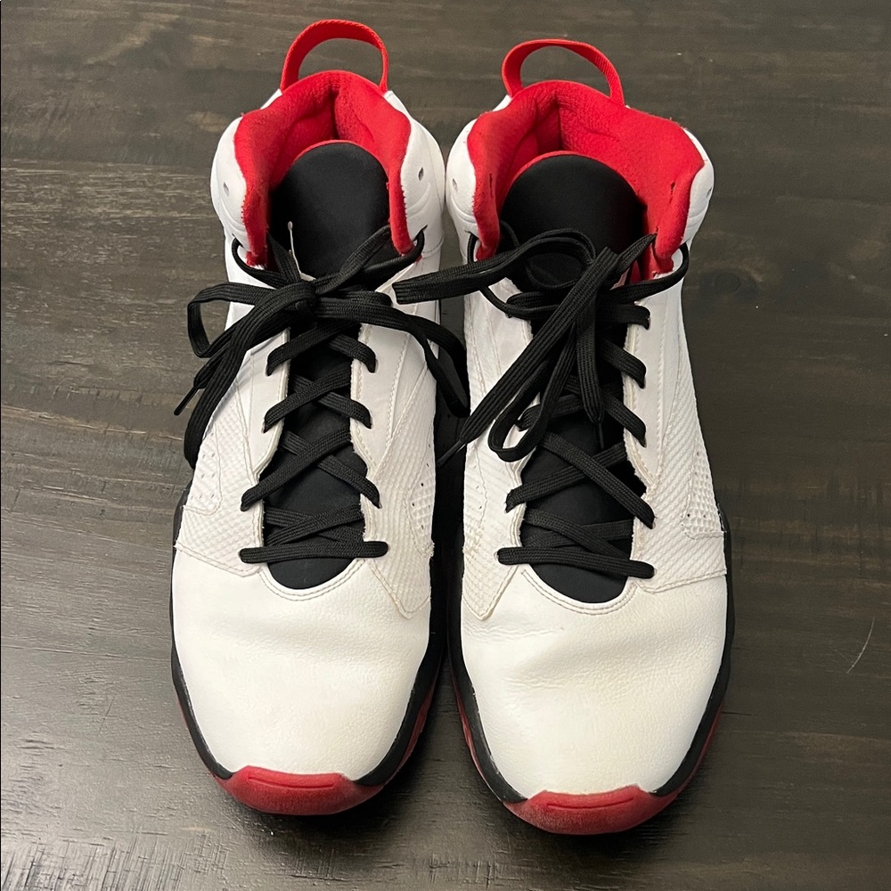 Nike White and Red Athletic Shoes
